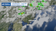 Map shows expected storms over Philadelphia region on July 4, 2024.